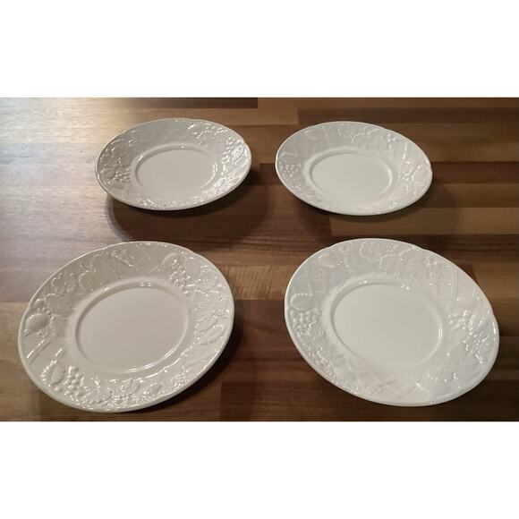 Set of 4 Mikasa English Countryside White 6 1/2" Saucer Plates - Picture 3 of 8